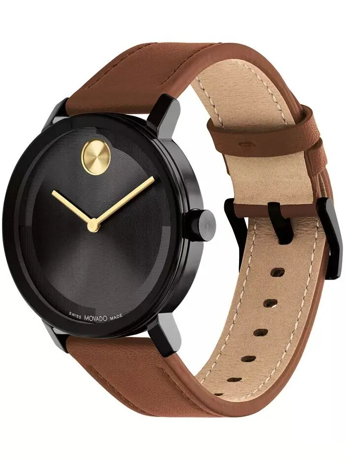 Мужские часы Bold Evolution 2.0 из швейцарской кварцевой коньячной кожи, 40 мм Movado — изображение 2 из 4