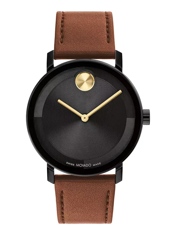 Мужские часы Bold Evolution 2.0 Swiss Quartz с кожаным ремешком цвета коньяк, 40 мм Movado — изображение 1 из 4