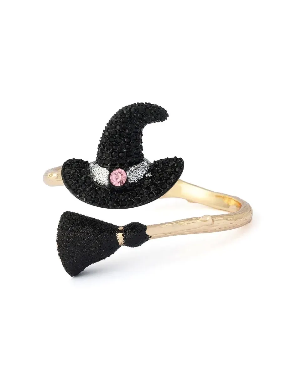 Браслет-обруч с принтом Witchy Hat Betsey Johnson — изображение 1 из 4, оттенок розовый
