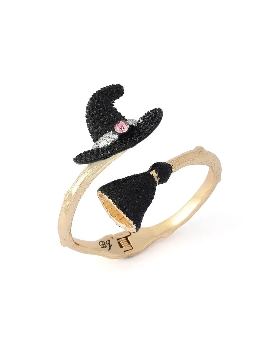 Браслет-обруч с принтом Witchy Hat Betsey Johnson — изображение 3 из 4, оттенок розовый