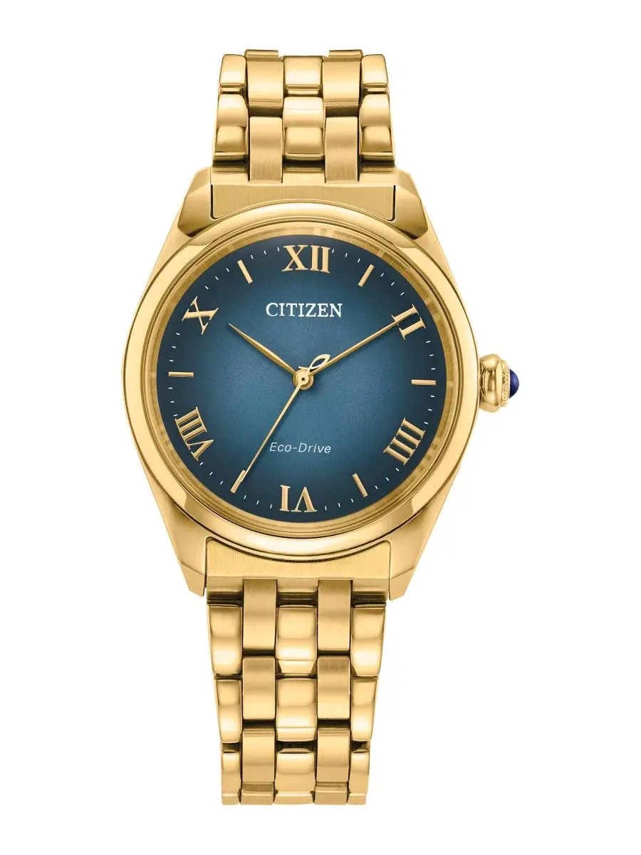 Женские часы Classic с золотистым браслетом из нержавеющей стали Citizen