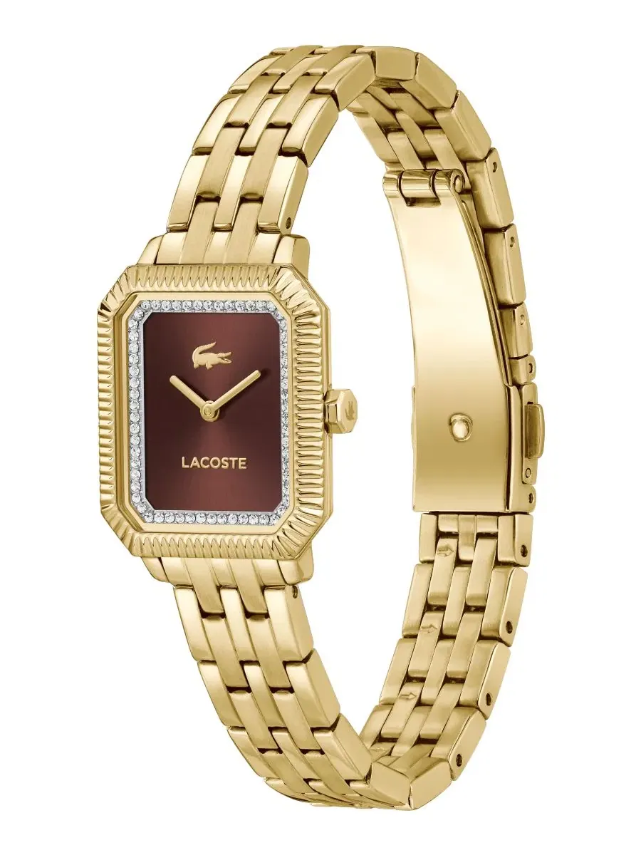 Женские часы Quartz Parisienne Gold-Tone Stainless Steel Bracelet Watch Lacoste — изображение 3 из 6, оттенок коричневый