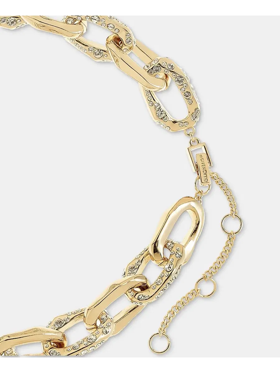 Ожерелье-колье с кристаллами Pavé Link Collar Necklace Givenchy — изображение 4 из 5, оттенок белый