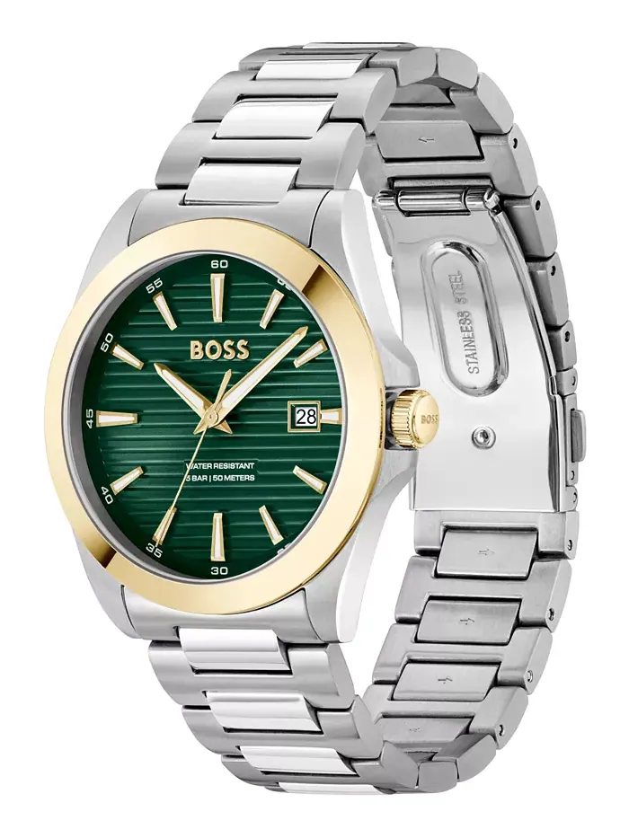 Мужские часы Strike Quartz Basic Calendar из нержавеющей стали, 41 мм Hugo Boss — изображение 2 из 3