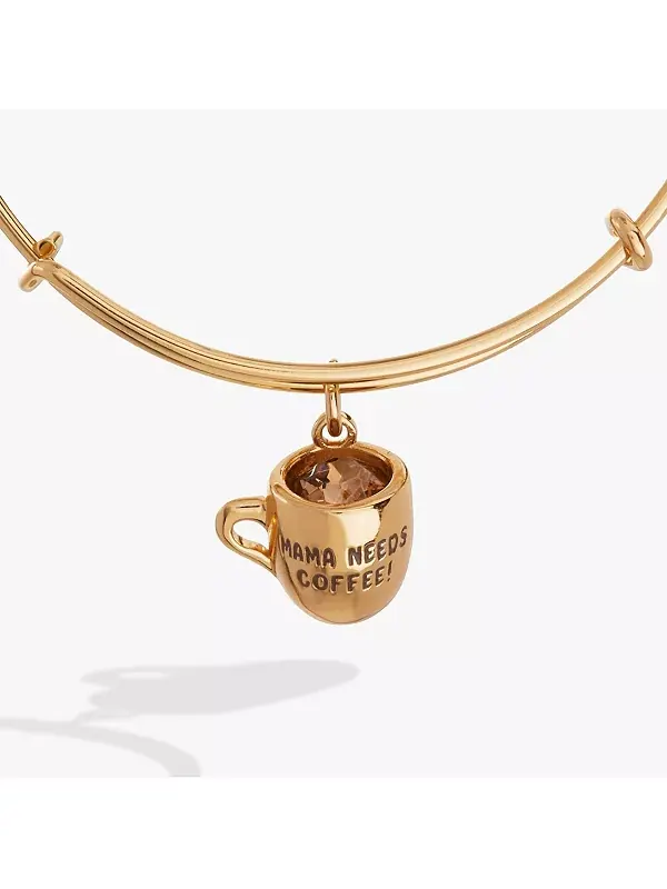 Браслет с подвеской «Маме нужен кофе» Alex And Ani