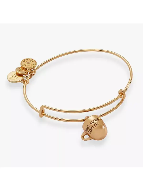 Браслет с подвеской «Маме нужен кофе» Alex And Ani — изображение 2 из 4, оттенок золото