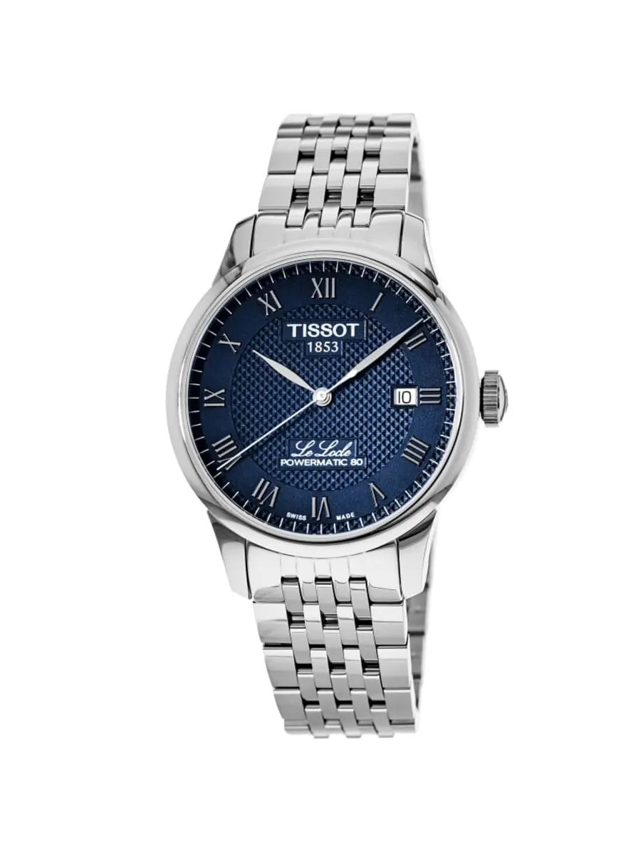 Tissot Le Locle Powermatic 80 синие циферблат нержавеющая сталь мужские часы T006.407.11.043.00 — изображение 1 из 1
