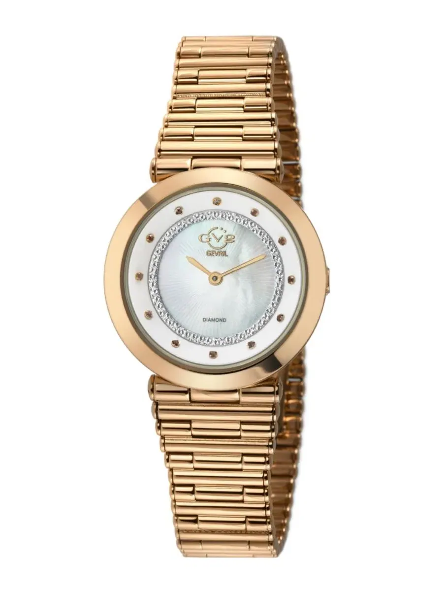 Женские часы Burano Swiss Quartz Diamond IP Stainless Steel Bracelet Watch GV2 by Gevril — изображение 1 из 3