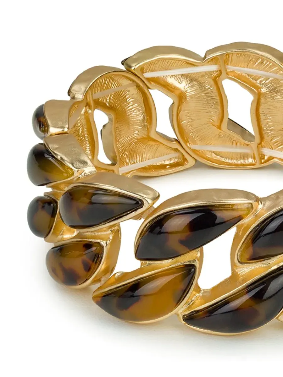 Браслет-цепочка Pave Tortoise Resin Collection Stretch Link Patricia Nash — изображение 2 из 3, оттенок золото