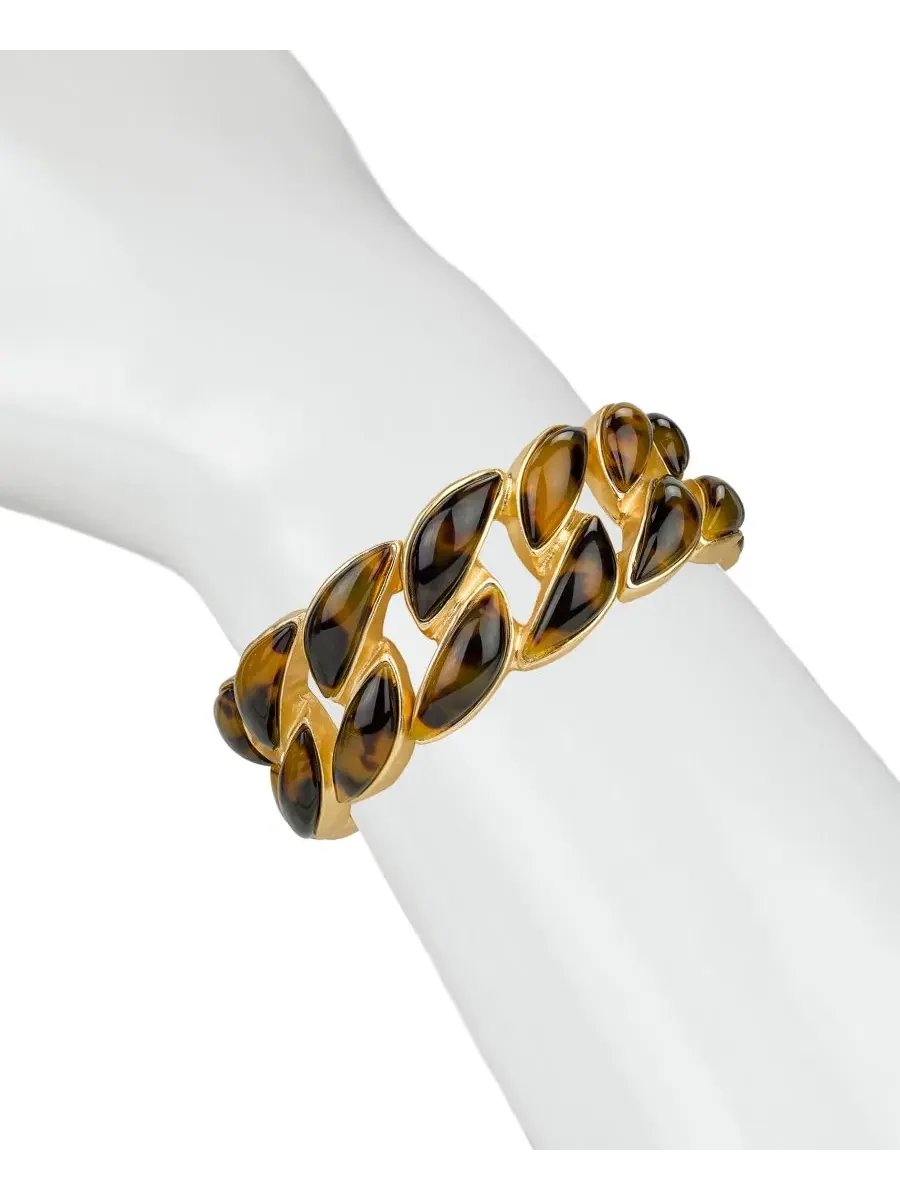 Браслет-цепочка Pave Tortoise Resin Collection Stretch Link Patricia Nash — изображение 3 из 3, оттенок золото