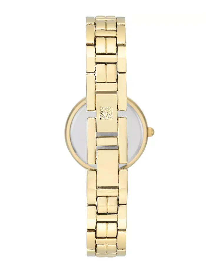 Женские золотистые часы-браслет с цепочкой 28 мм Anne Klein — изображение 3 из 4