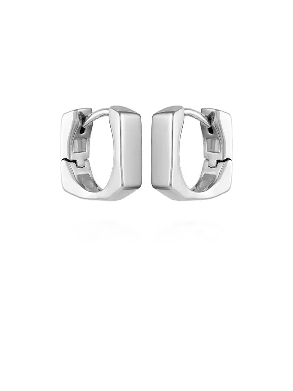 Серьги-Кольца квадратной формы серебристого тона Vince Camuto