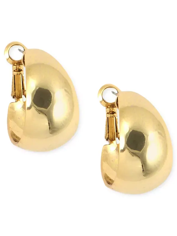 Маленькие серьги-кольца средней ширины 3/4 дюйма Anne Klein — изображение 1 из 2, оттенок золото