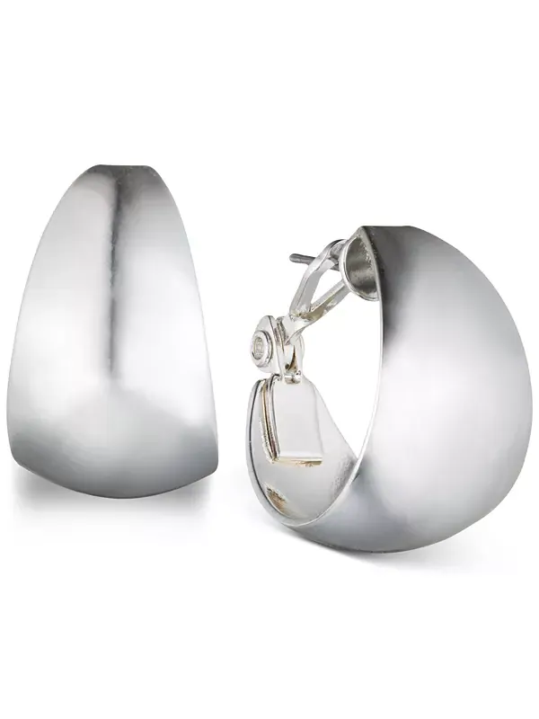 Маленькие серьги-кольца средней ширины 3/4 дюйма Anne Klein — изображение 1 из 2, оттенок серебряный