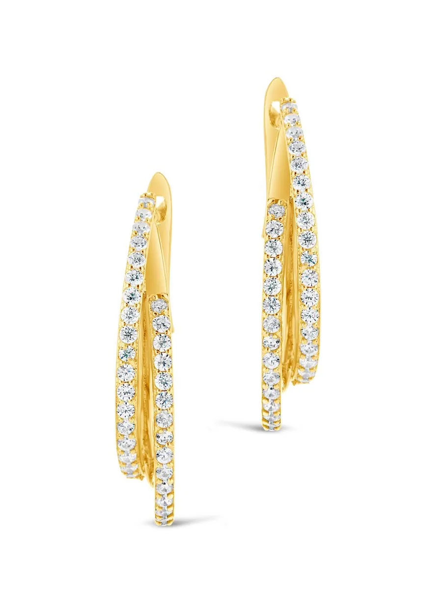 Серьги-кольца Kyle с кубическим цирконием Sterling Forever — изображение 4 из 6, оттенок серебряный