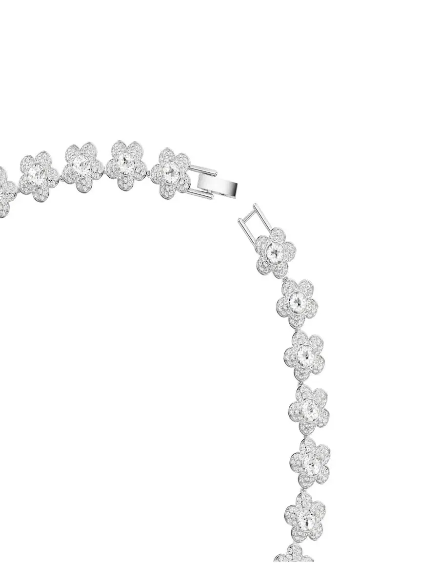 Колье с родиевым покрытием в виде круглого цветка от Арианы Гранде Swarovski — изображение 5 из 7, оттенок серебряный