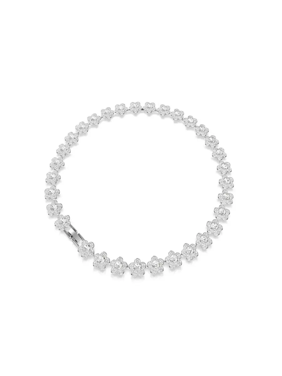 Колье с родиевым покрытием в виде круглого цветка от Арианы Гранде Swarovski — изображение 6 из 7, оттенок серебряный