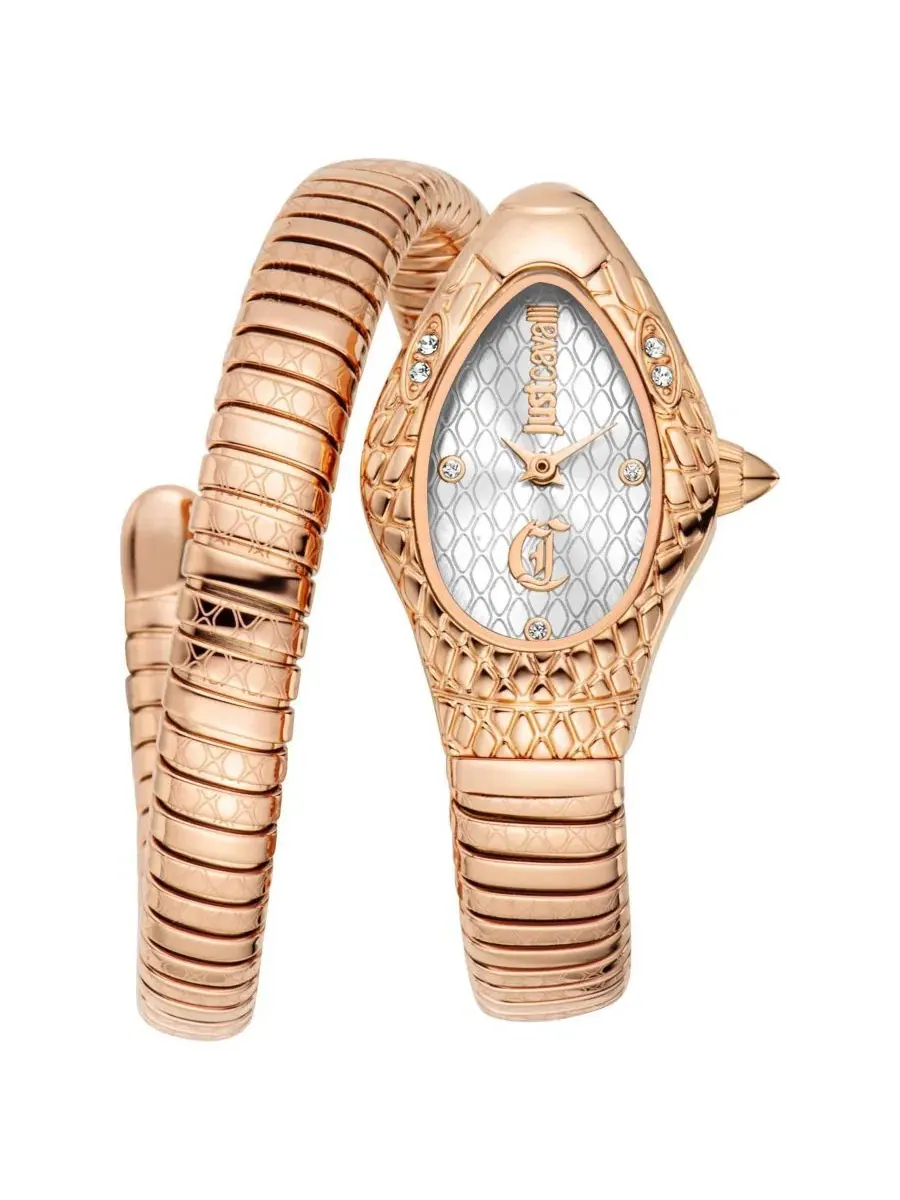 Женские часы Vetra Quartz IP Stainless Steel Bracelet Watch Just Cavalli — розовый