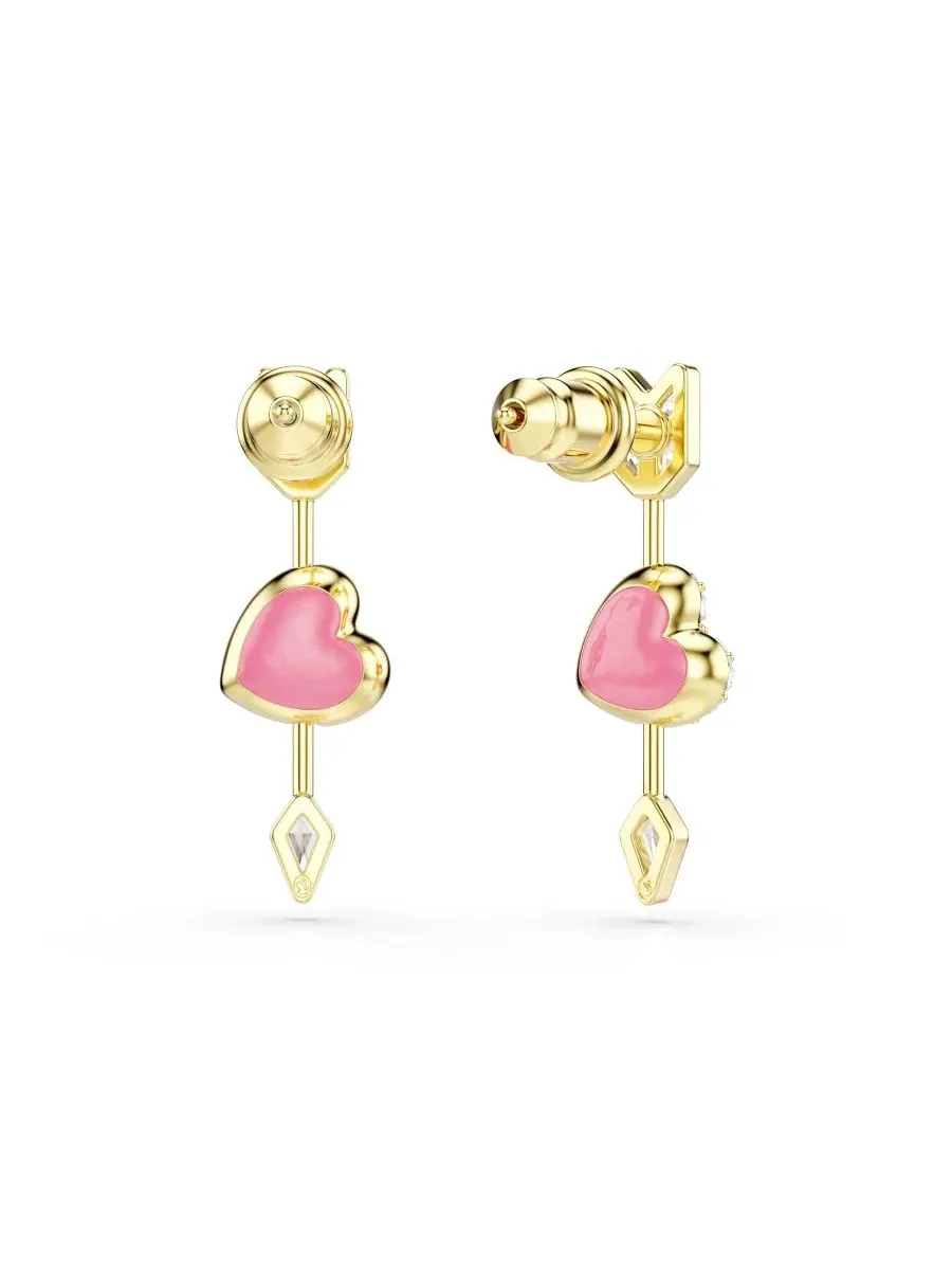Серьги-подвески Idyllia Heart with Arrow Swarovski — изображение 6 из 8, оттенок белый