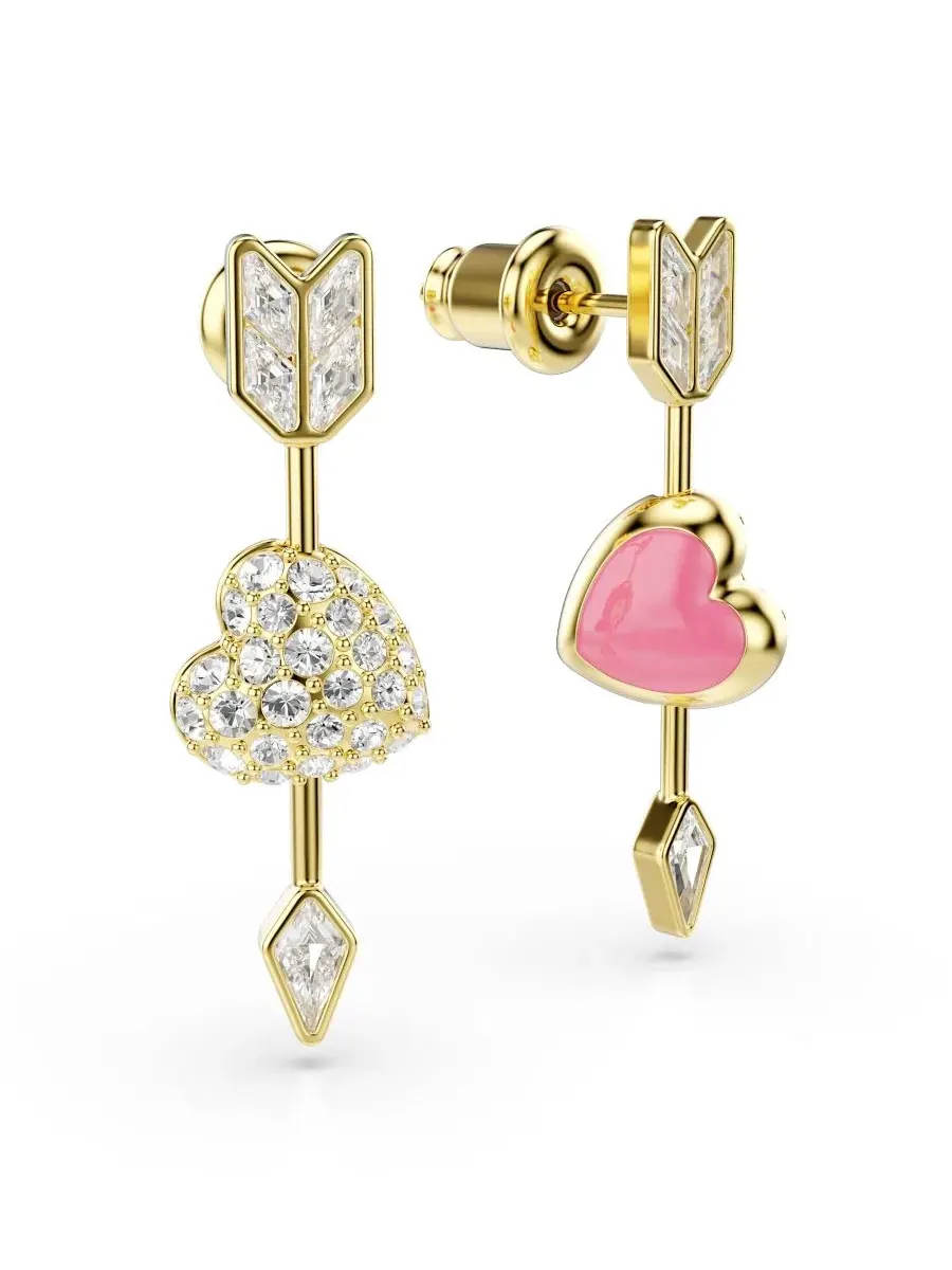Серьги-подвески Idyllia Heart with Arrow Swarovski — изображение 7 из 8, оттенок белый