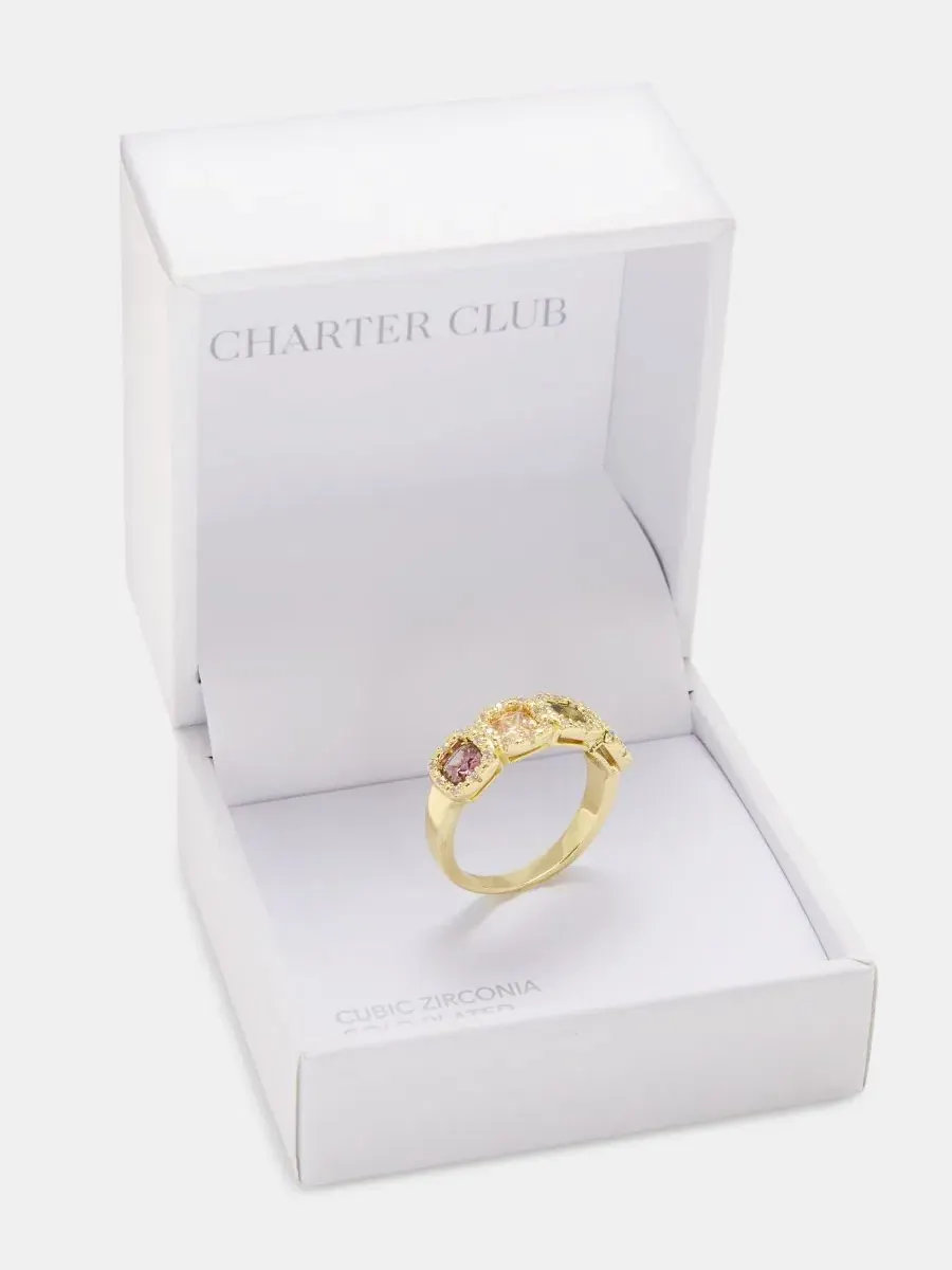 Кольцо с многоцветными камнями и кристаллами Charter Club — изображение 2 из 3, оттенок мульти