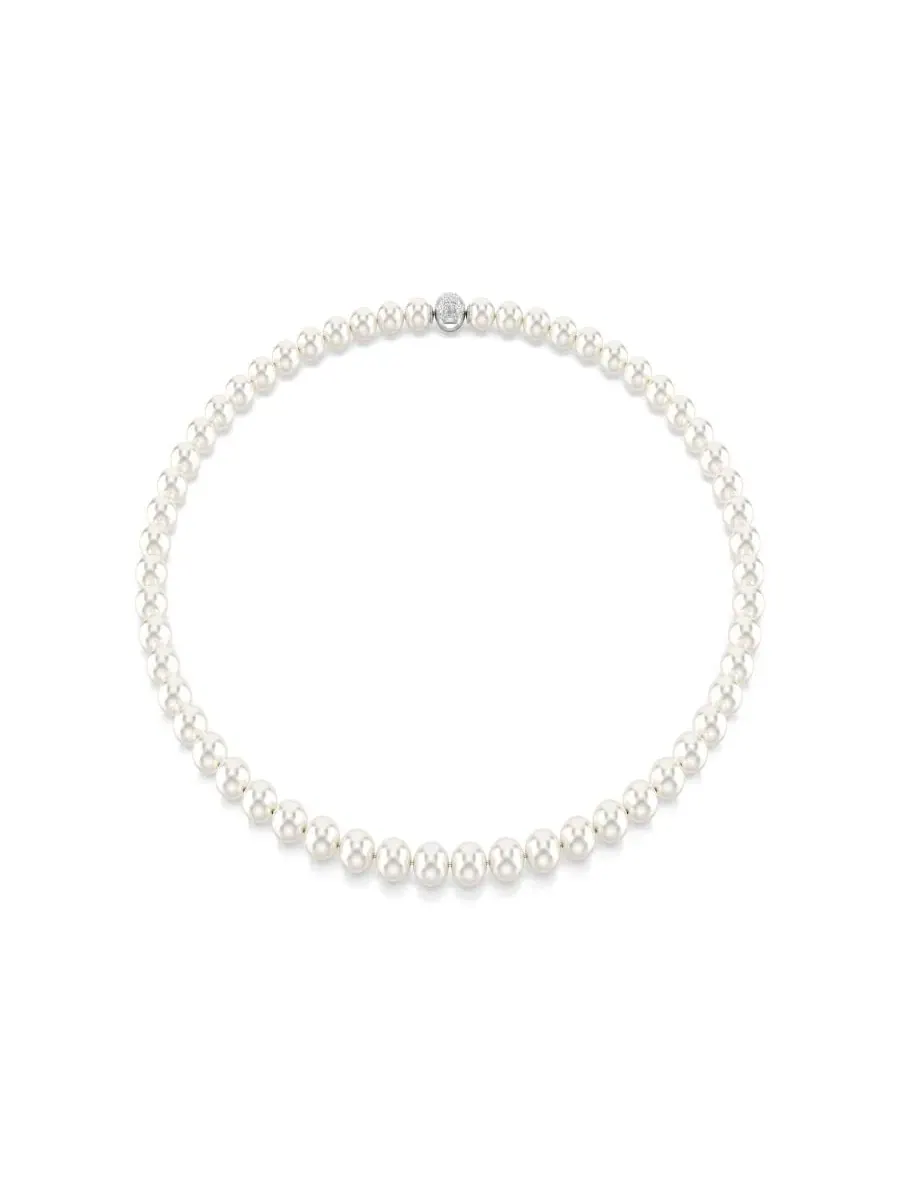 Колье с кристаллами Swarovski, Rhodium-Plated Matrix Swarovski — изображение 1 из 7, оттенок белый