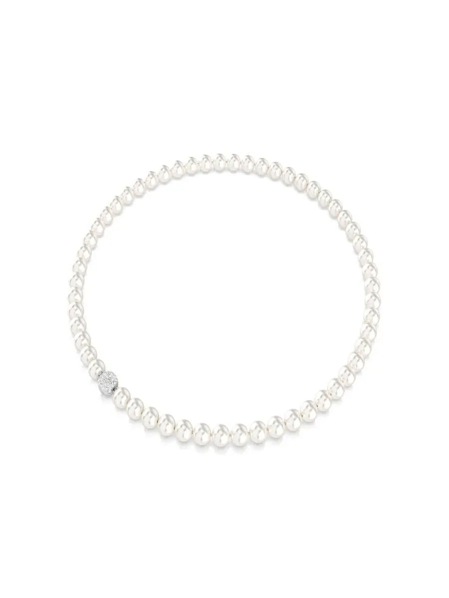 Колье с кристаллами Swarovski, Rhodium-Plated Matrix Swarovski — изображение 4 из 7, оттенок белый