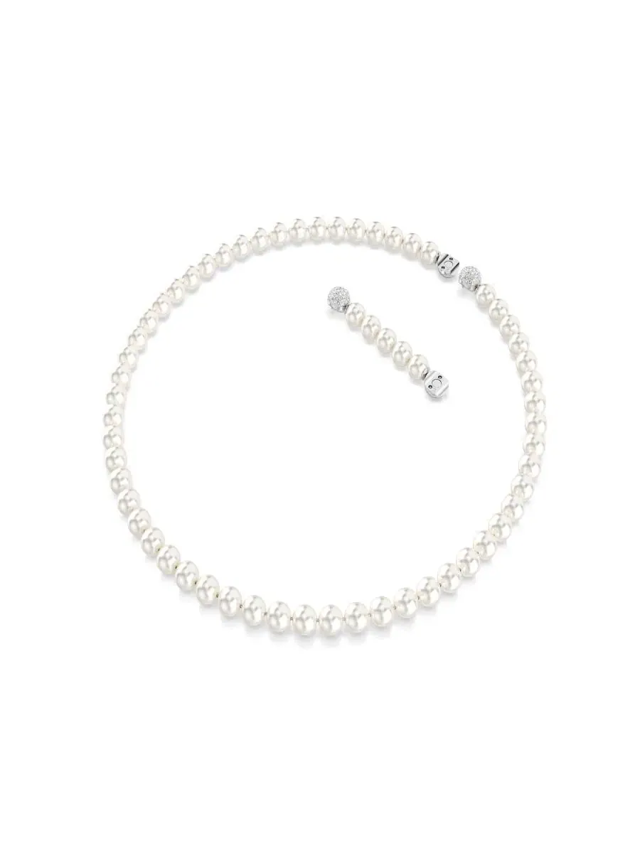 Колье с кристаллами Swarovski, Rhodium-Plated Matrix Swarovski — изображение 5 из 7, оттенок белый
