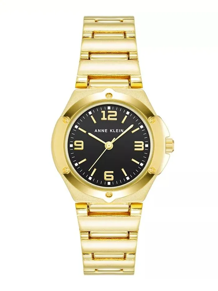 Женские кварцевые часы-браслет из золотистого сплава, 29 мм Anne Klein