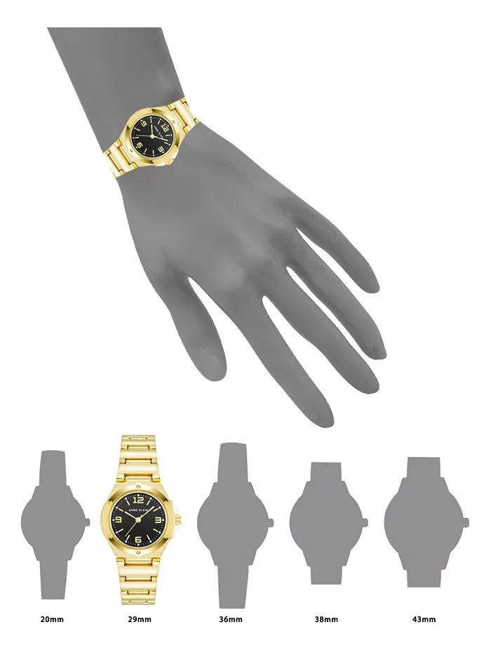 Женские часы-браслет Quartz с позолоченным корпусом, 29 мм Anne Klein — изображение 4 из 4