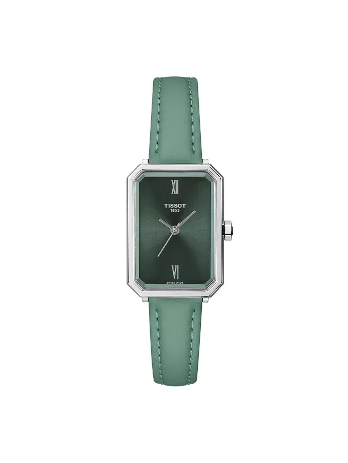 Женские часы Quartz Green с кожаным ремешком, 21.80 мм Tissot — изображение 1 из 2