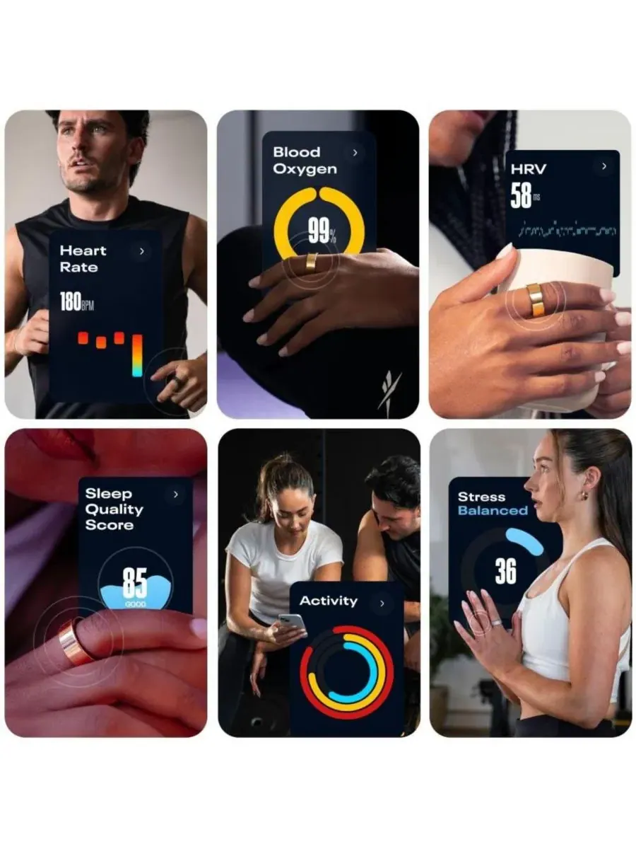 Умное кольцо Reebok Smart Ring — изображение 3 из 7, оттенок золотистый