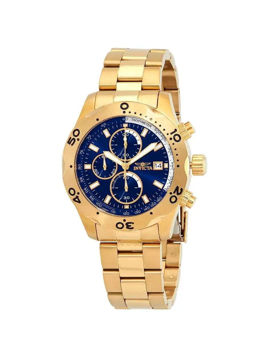 Мужские часы Specialty Quartz Chronograph, 45 мм Invicta — изображение 1 из 3, оттенок золото