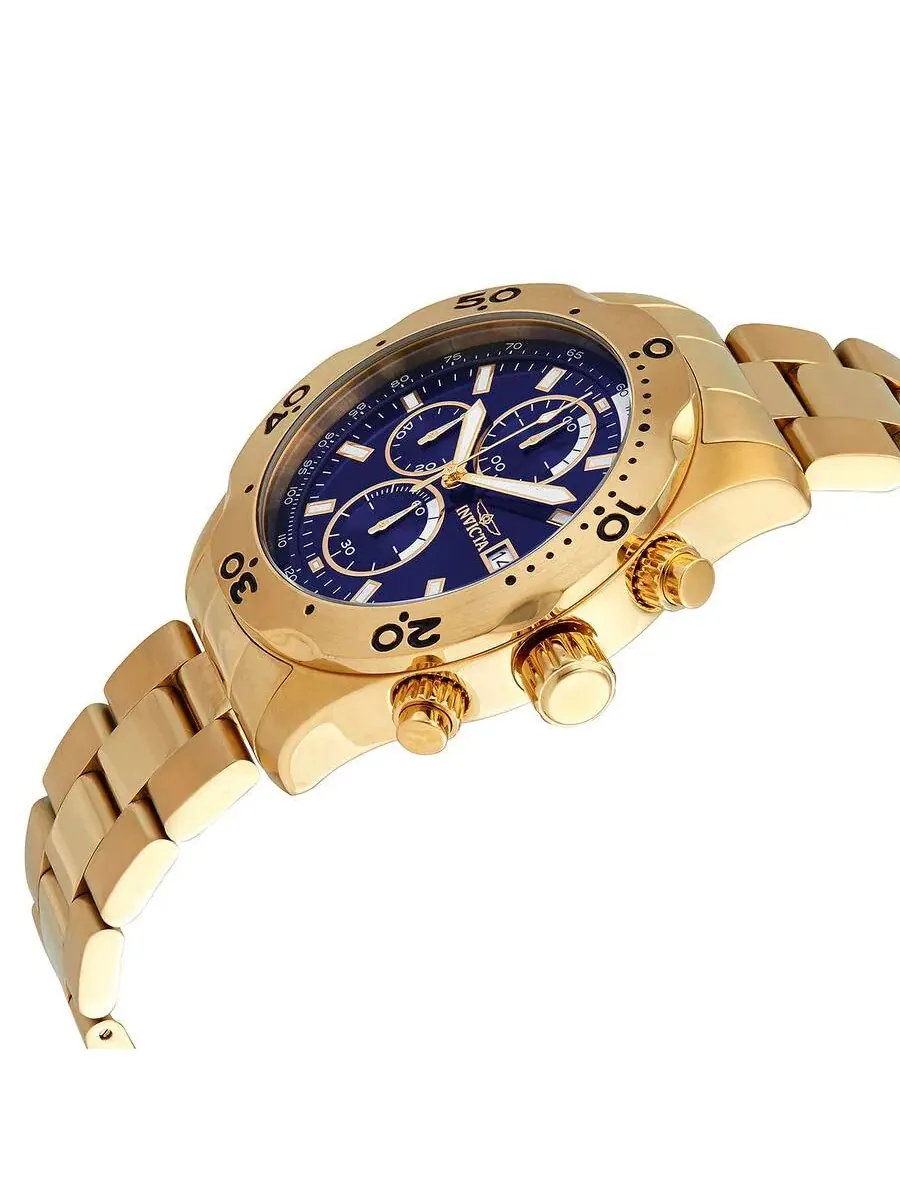 Мужские часы Specialty Quartz Chronograph, 45 мм Invicta — изображение 2 из 3, оттенок золото