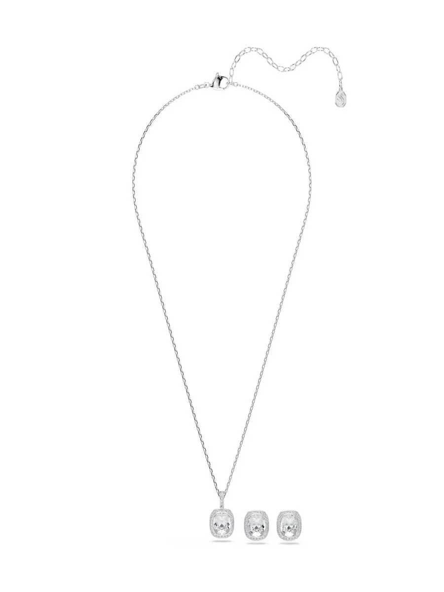 Комплект украшений с кристаллами Swarovski — изображение 2 из 7, оттенок белый