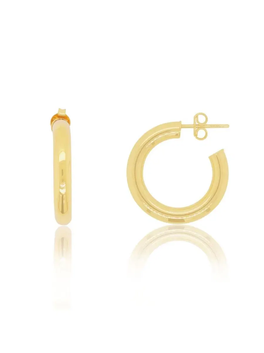 Серьги-гвоздики из золота 14K — изображение 1 из 5, оттенок золото