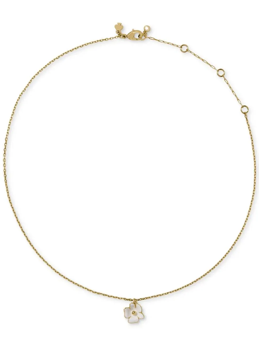 Кулон-цветок с кубическим цирконием Golden Bloom kate spade new york — изображение 1 из 3, оттенок белый
