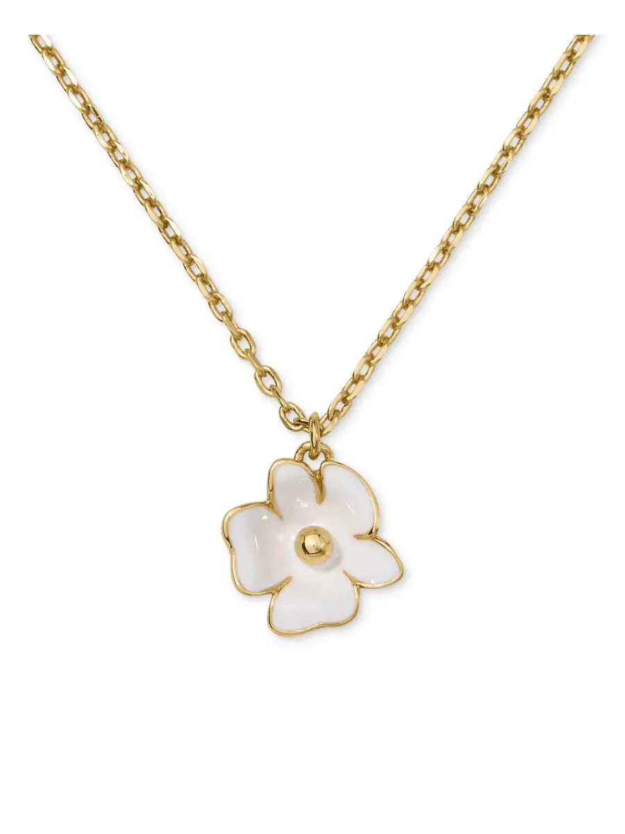 Кулон-цветок с кубическим цирконием Golden Bloom kate spade new york — изображение 2 из 3, оттенок белый