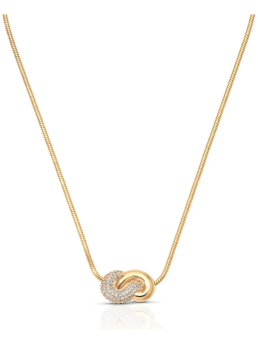 Колье-подвеска с узлом Love Me Knot ETTIKA — изображение 1 из 5, оттенок золото