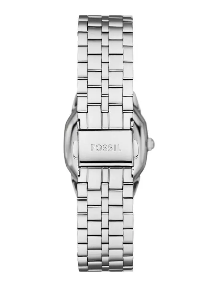 Женские часы Harlow с тремя стрелками из нержавеющей стали, 27 мм Fossil — изображение 3 из 3, оттенок серебристый