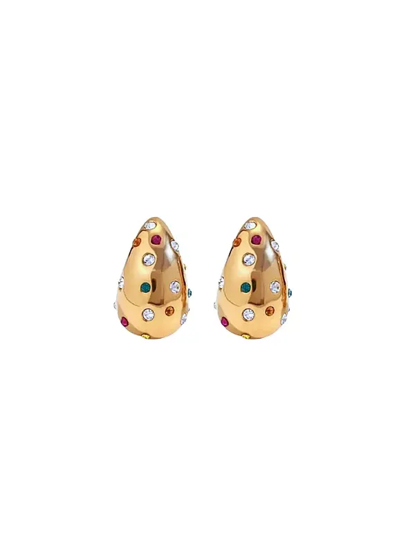 Серьги-Капли с драгоценными камнями Accessory Concierge — мульти