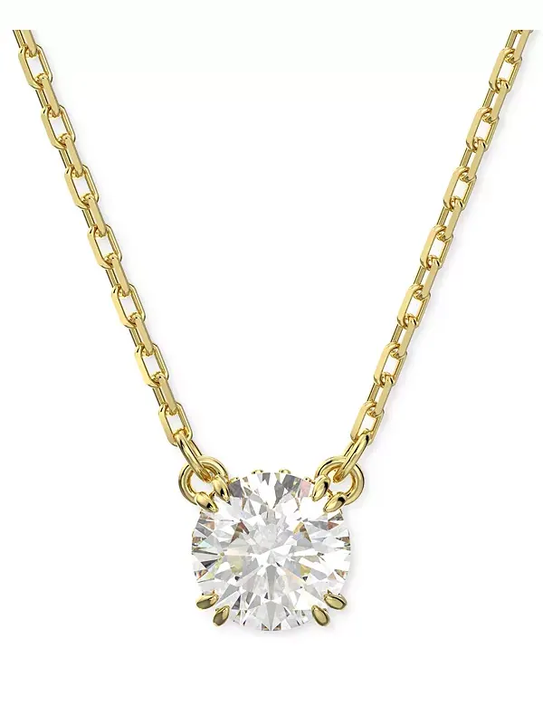 Ожерелье с подвеской Constella Crystal Silver Tone, 14-7/8 дюйма + удлинитель 2 дюйма Swarovski — изображение 1 из 4
