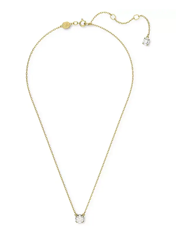 Ожерелье с подвеской Constella Crystal Silver Tone, 14-7/8 дюйма + удлинитель 2 дюйма Swarovski — изображение 2 из 4