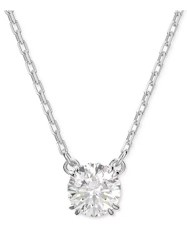 Ожерелье с подвеской Constella Crystal Silver Tone, 14-7/8 дюйма + удлинитель 2 дюйма Swarovski — изображение 1 из 3