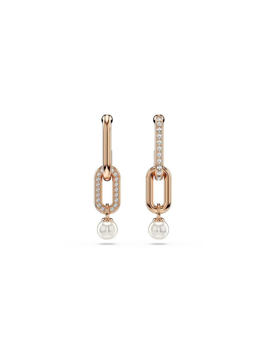 Серьги-подвески Constella с родиевым покрытием Swarovski — изображение 2 из 5, оттенок розовый золотистый