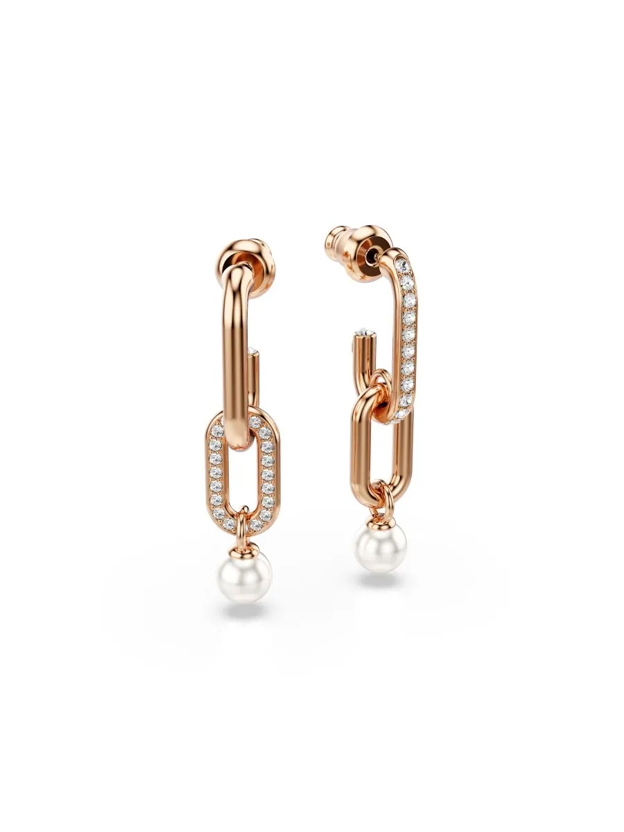 Серьги-подвески Constella с родиевым покрытием Swarovski — изображение 3 из 5, оттенок розовый золотистый