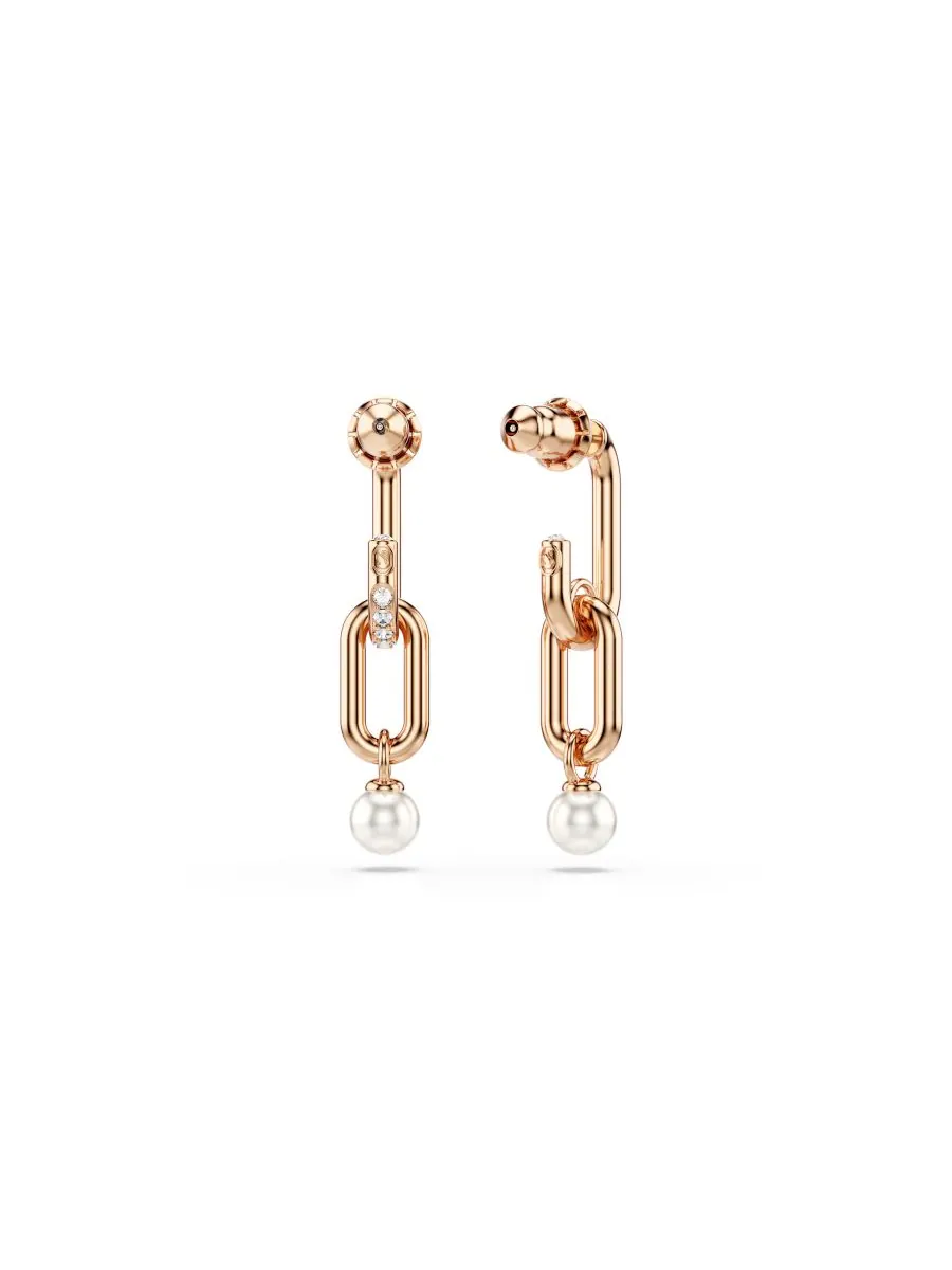 Серьги-подвески Constella с родиевым покрытием Swarovski — изображение 4 из 5, оттенок розовый золотистый