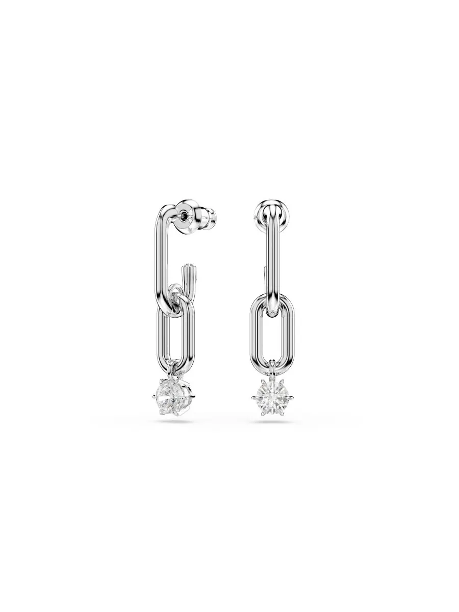 Серьги-подвески Constella с родиевым покрытием Swarovski — изображение 1 из 5, оттенок серебряный