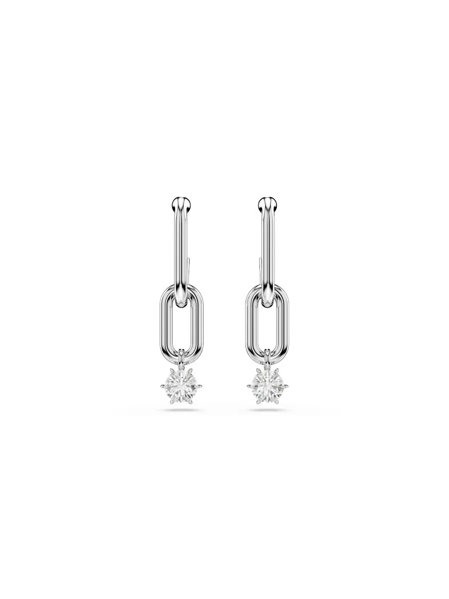 Серьги-подвески Constella с родиевым покрытием Swarovski — изображение 3 из 5, оттенок серебряный