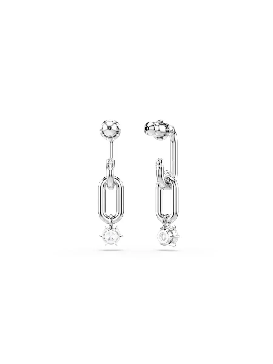 Серьги-подвески Constella с родиевым покрытием Swarovski — изображение 5 из 5, оттенок серебряный